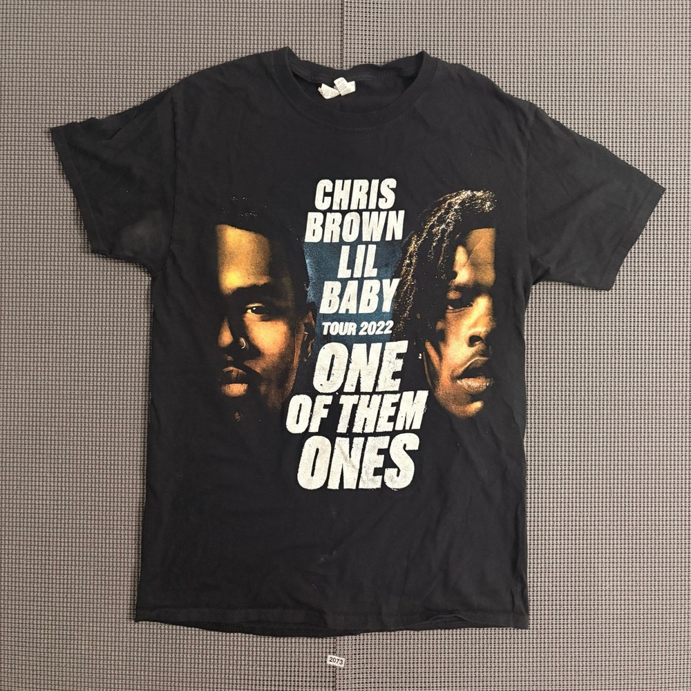 Chris Brown Lil Baby One of Them Ones Tour 2022 T-Shirt Black Small